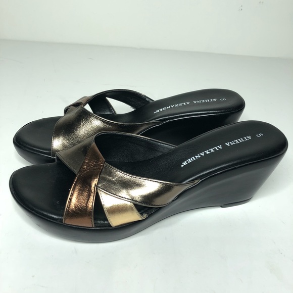 Athena Alexander Shoes - Athena Alexander metallic bronze pewter sandal 5